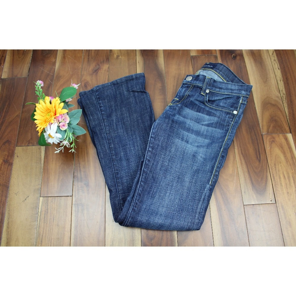 ROCK & REPUBLIC FLARE BLUE JEANS Sz 26 - Picture 1 of 6